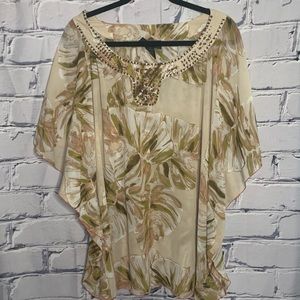 Lane Bryant Multicolor Sheer Top 18/20